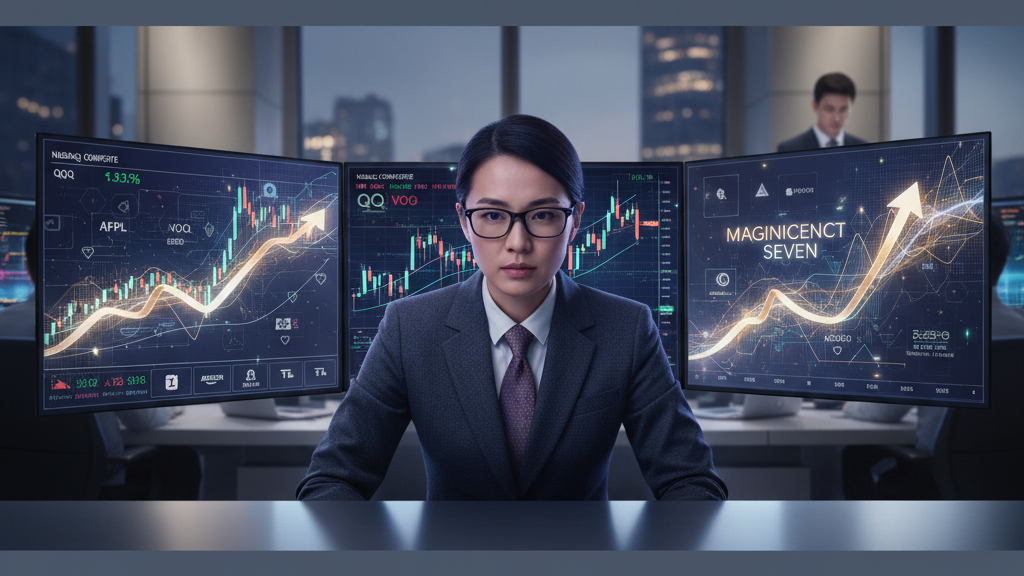 納指ETF深度解析：掌握納斯達克指數投資策略,看透QQQ、VOO與七雄動態