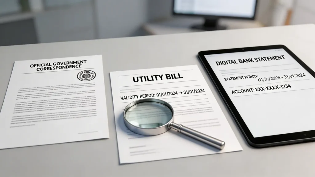 住址證明要求2026:政府認可文件、3個月有效期及常見問題全解析